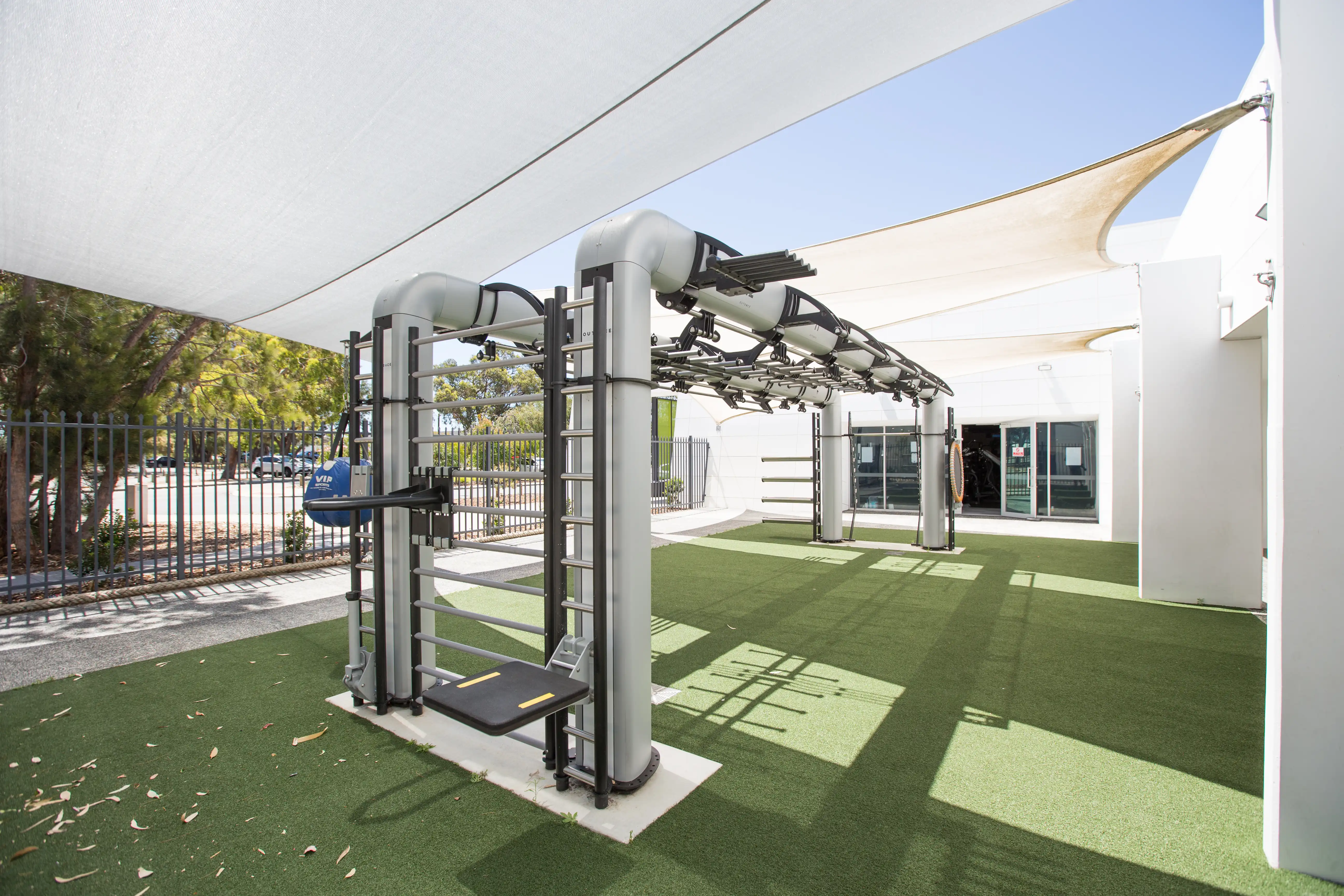 Outrace outdoor gym equipment.